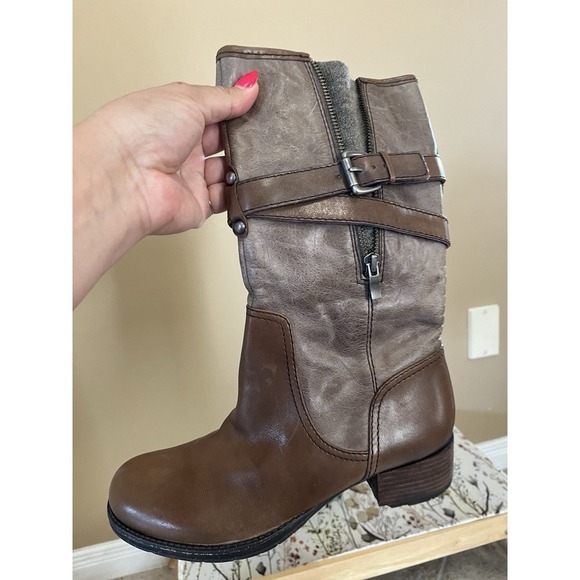 Naya Saffron Boot Womens Belted Leather Boots 8M   39-40EU - Picture 5 of 16